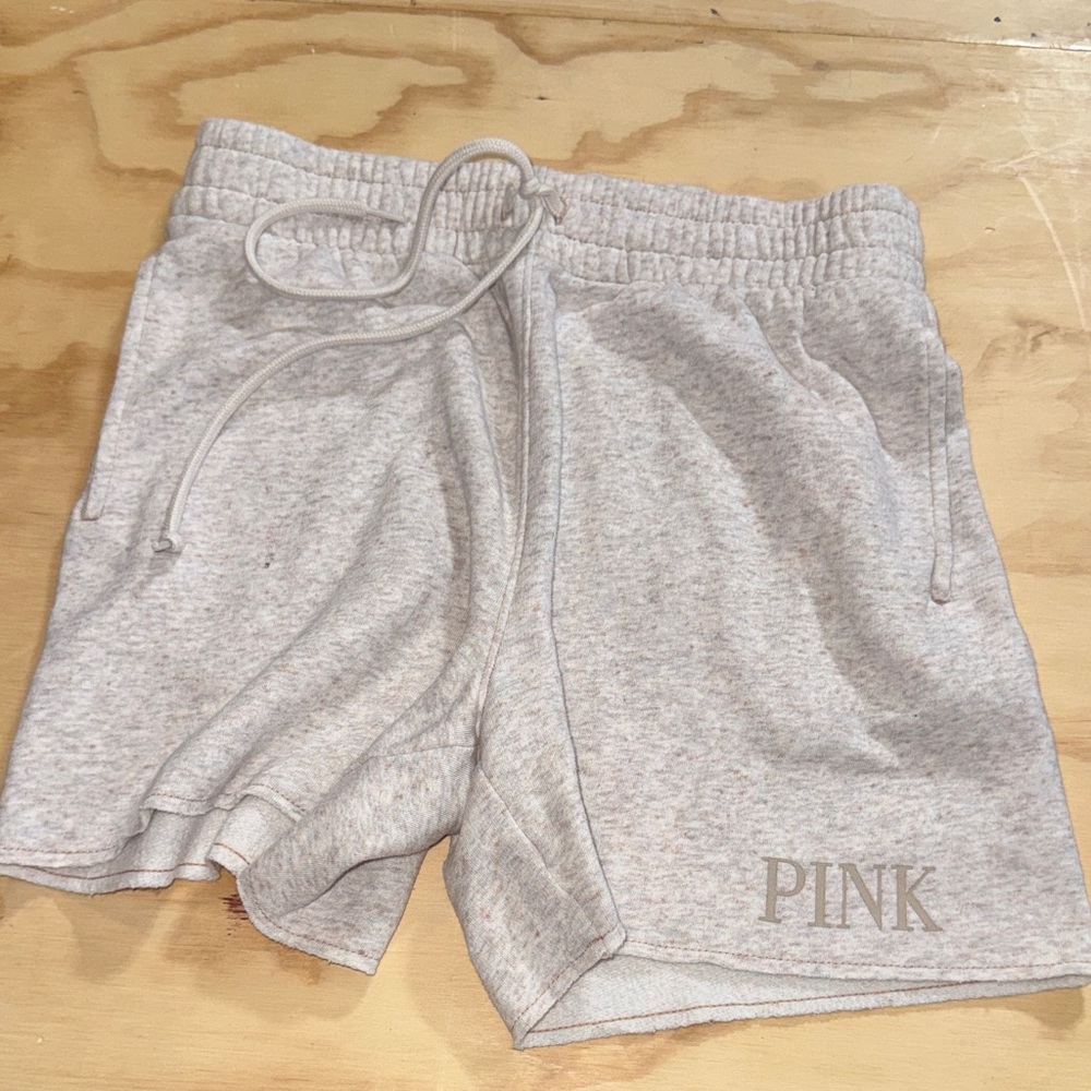 PINK Victoria's Secret Cream Sweat Shorts